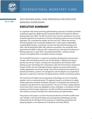 2024 Revised Basel Core Principles for Effective Banking Supervision
