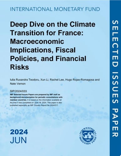 Deep Dive on the Climate Transition for France Macroeconomic Implications, Fiscal Policies, and Financial Risks