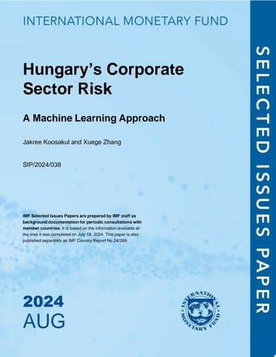 Hungary’s Corporate Sector Risk A Machine Learning Approach
