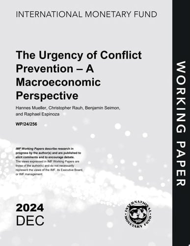 The Urgency of Conflict Prevention – A Macroeconomic Perspective
