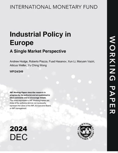 Industrial Policy in Europe A Single Market Perspective