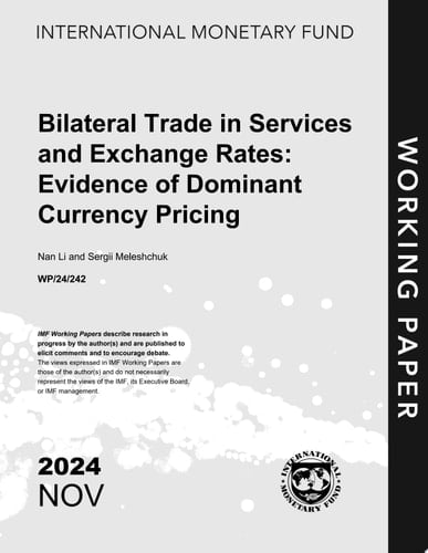 Bilateral Trade in Services and Exchange Rates Evidence of Dominant Currency Pricing