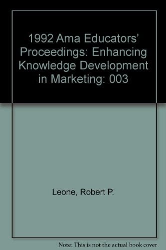 1992 AMA educators' proceedings 1992, Chicago, Ill. [Summer Educators' Conference]