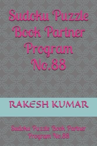 Sudoku Puzzle Book Partner Program No.88: Sudoku Puzzle Book Partner Program No.88