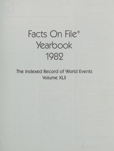 Facts on File Yearbook 1982