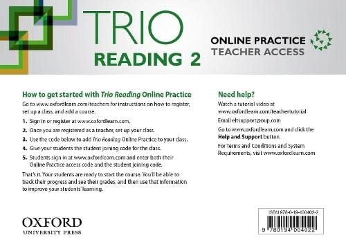 Trio Reading: Level 2: Online Practice Teacher Access Card (Trio Reading)