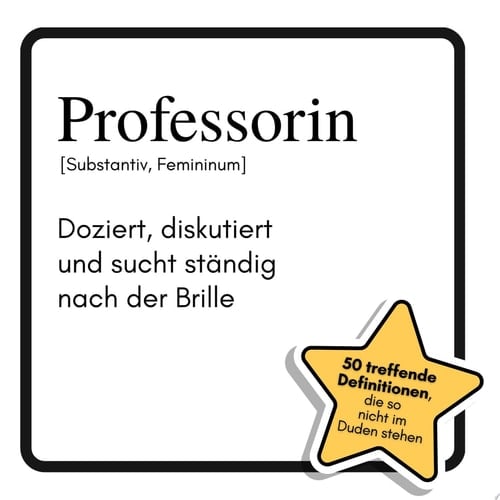 Professorin Doziert, diskutiert und sucht ständig nach der Brille
