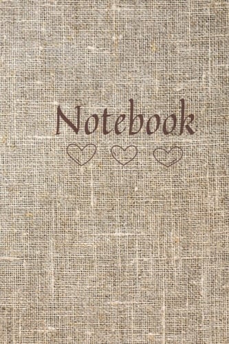 Graph Paper A5 Notebook Journal: Natural linen fabric image cover