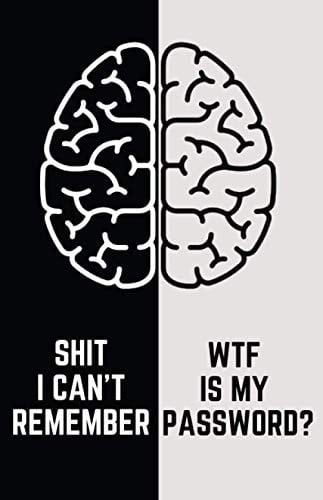 Shit I Can't Remember WTF Is My Password ?: Internet Login Journal Organizer With Alphabetical Tabs. Logbook to Protect Usernames And Passwords. Funny Gift For Forgetful People