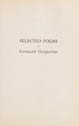 Selected Poems