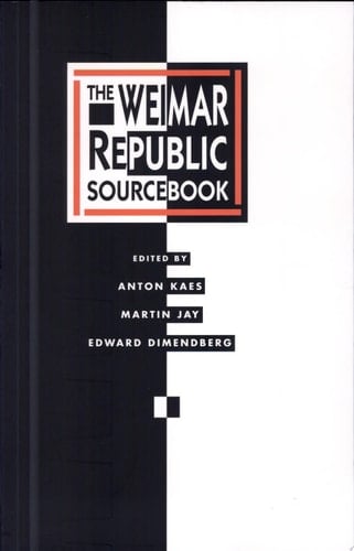 The Weimar Republic Sourcebook