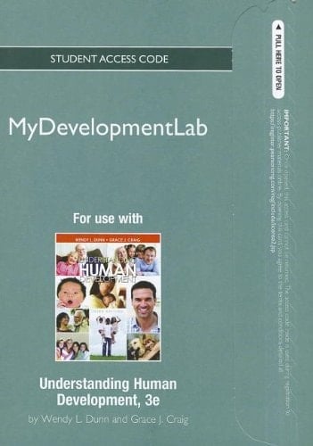 Understanding Human Development New Mydevelopmentlab Standalone Access Card