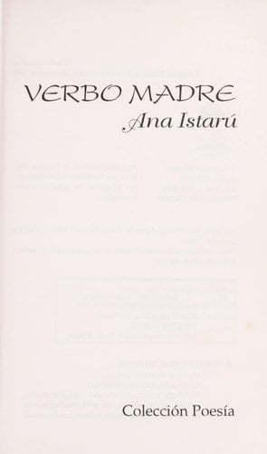 Verbo madre (Colección Poesía) (Spanish Edition)