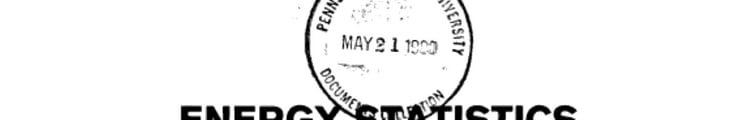 Energy Statistics, 1974/1978