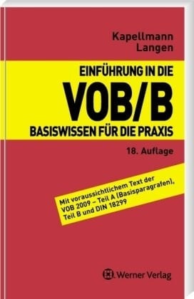Einführung in die VOB,B Basiswissen für die Praxis