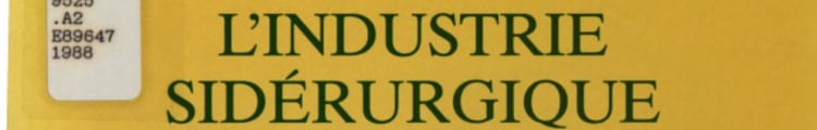 L'industrie siderurgique en 1988