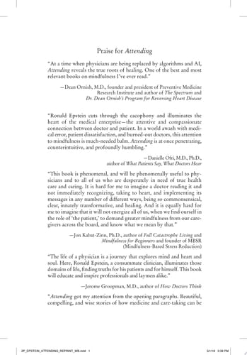 Attending Medicine, Mindfulness, and Humanity