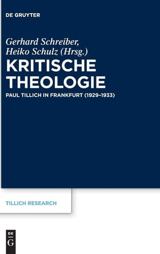 Kritische Theologie Paul Tillich in Frankfurt (1929-1933)