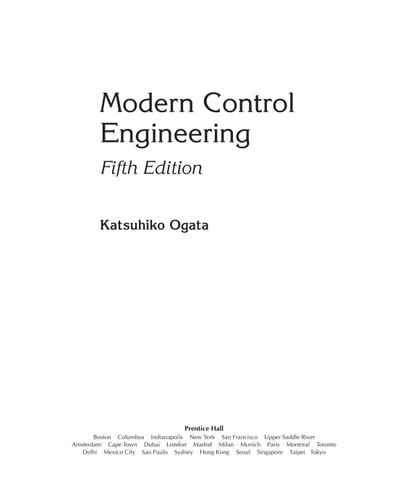 Modern Control Engineering
