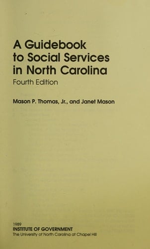 A Guidebook to Social Services in North Carolina