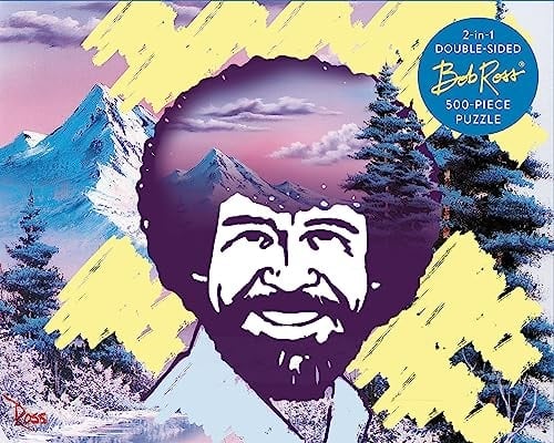 BOB ROSS HAPPY LITTLE 500-PIECE PUZZLE.