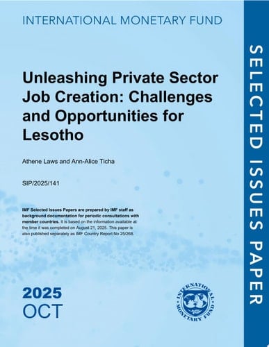 Unleashing Private Sector Job Creation Challenges and Opportunities for Lesotho