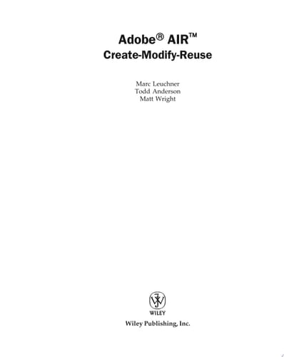 Adobe AIR Create - Modify - Reuse