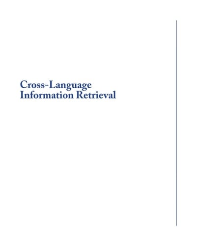 Cross-language Information Retrieval