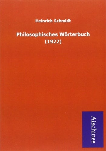 Philosophisches Wörterbuch (1922)