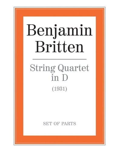String Quartet in D Score & Parts
