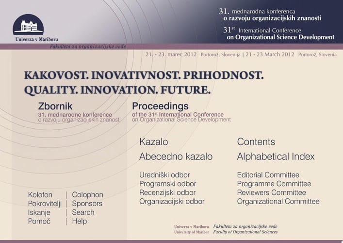 Kakovost. Inovativnost. Prihodnost