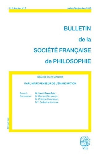 Karl Marx penseur de l'emancipation