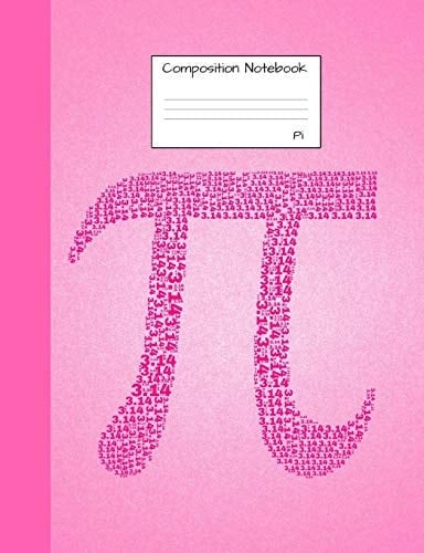 Pi Composition Notebook Dot Grid Paper Book, Dotted Blank Pages to Write in for School, Take Notes, for Kids and Teens, Physics Students and Math Teachers, Homeschool, Glossy Pink 3. 14 Cover