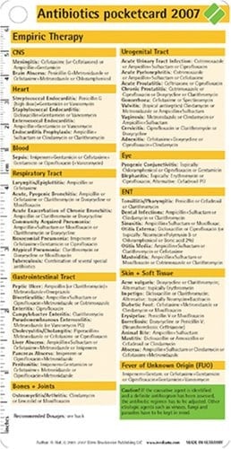 Antibiotics Pocketcard 2007