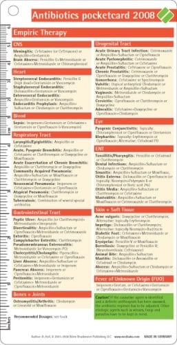 Antibiotics Pocketcard 2008