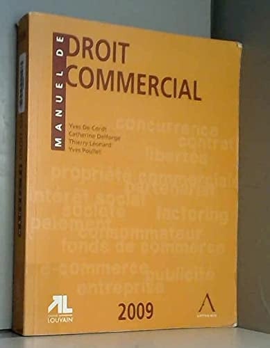 Manuel de droit commercial