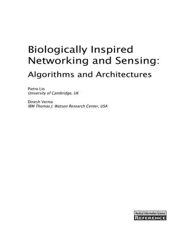 Biologically Inspired Networking and Sensing Algorithms and Architectures