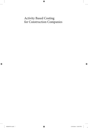 Activity Based Costing for Construction Companies