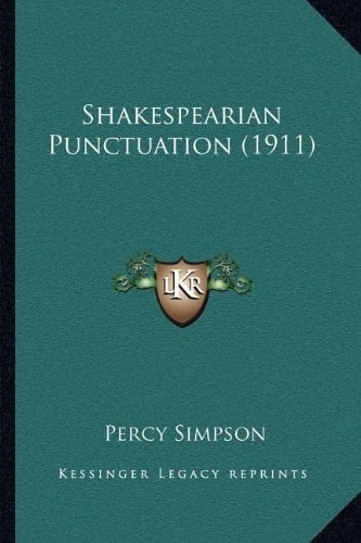 Shakespearian Punctuation (1911)