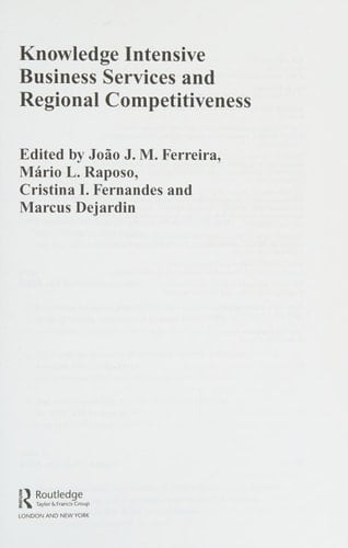 Knowledge Intensive Business Services and Regional Competitiveness