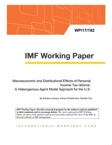 Macroeconomic and Distributional Effects of Personal Income Tax Reforms A Heterogenous Agent Model Approach for the U.S