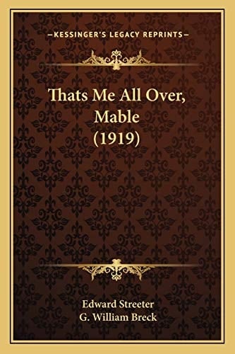 Thats Me All Over, Mable (1919)