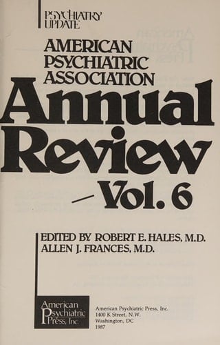 American Psychiatric Association Annual Review