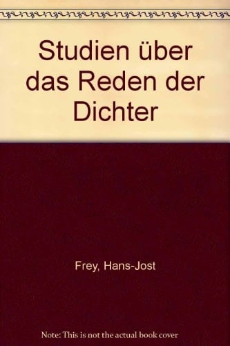 Studien über das Reden der Dichter (German Edition)