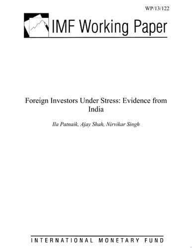 Foreign Investors Under Stress Evidence from India