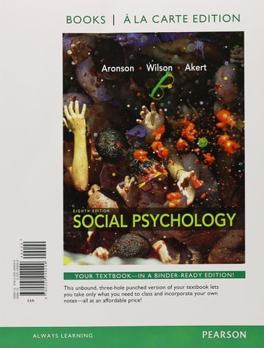 Social Psychology, Books a la Carte Plus NEW MyPsychLab with eText -- Access Card Package (8th Edition)