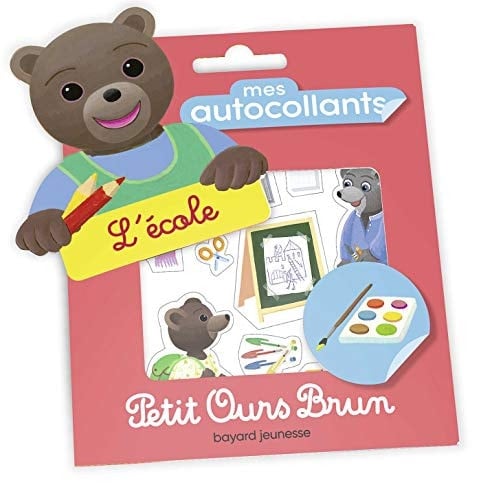 Mes autocollants Petit Ours Brun L'école