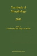 Yearbook of Morphology 2001