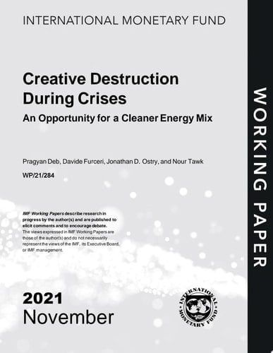 Creative Destruction During Crises - An Opportunity for a Cleaner Energy Mix