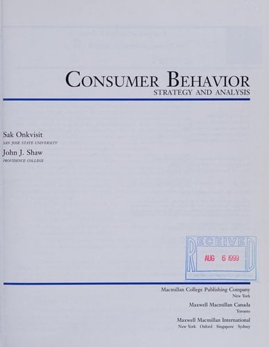 Consumer Behavior Strategy and Analysis